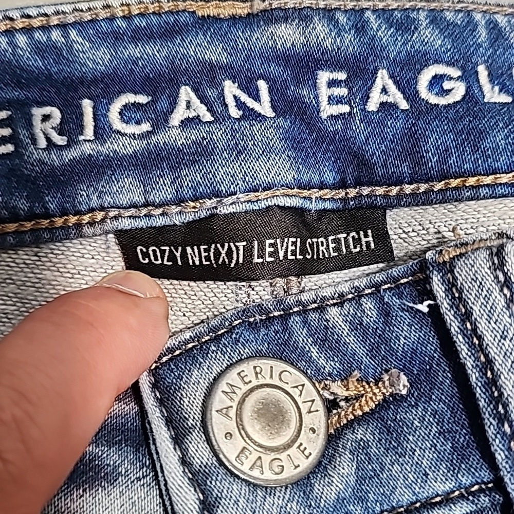 American Eagle cozy next level stretch size 0 high rise jeggings - Picture 6 of 8